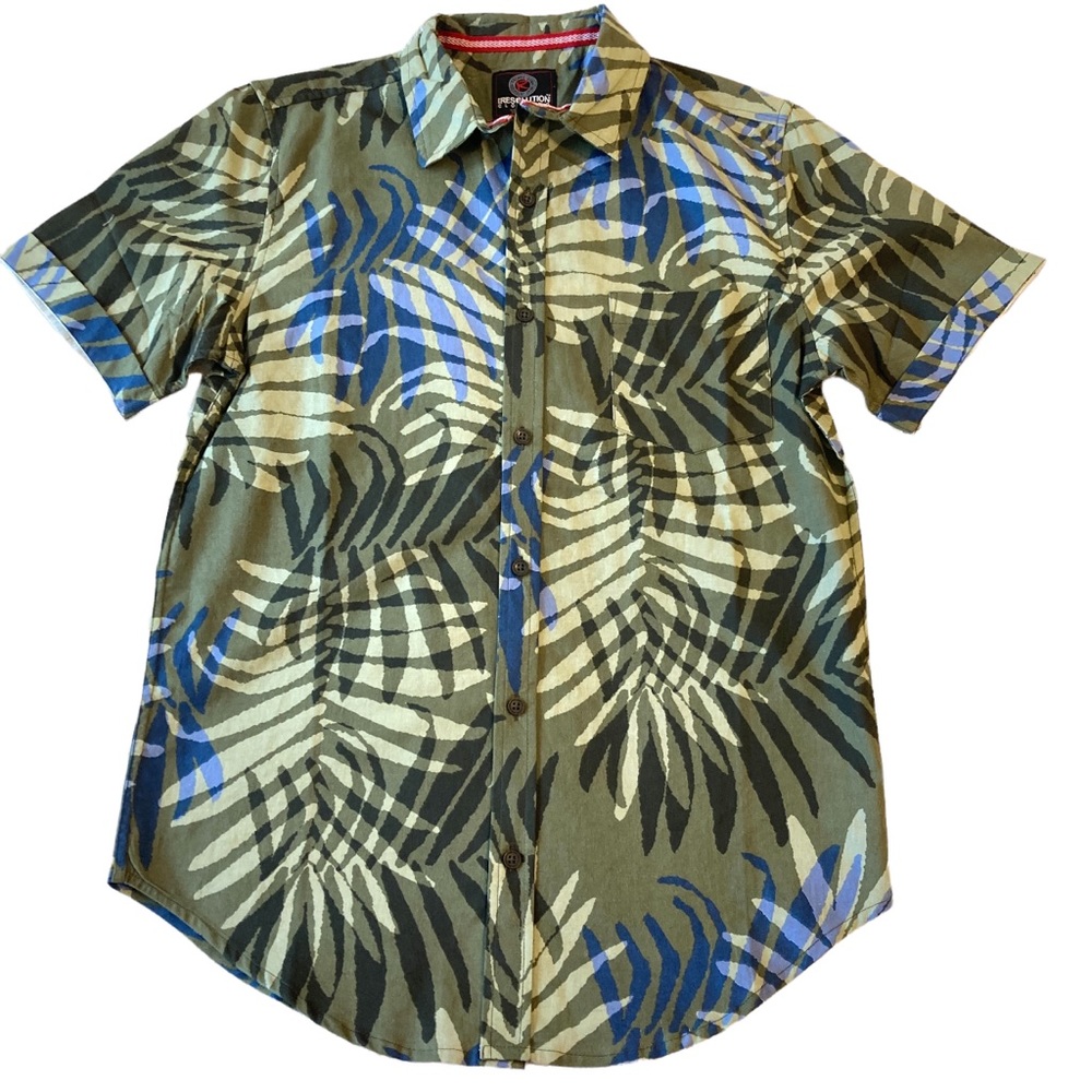 One resolution clothing men’s jungle Hawaiian shirt 100% Cotton NWT 152312 S